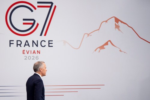 Prime Minister Mark Carney arrives to a G7 working session at the G7 summit in Evian-les-Bains, France, on Wednesday, June 17, 2026. THE CANADIAN PRESS/Christopher Katsarov