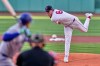 Boston Red Sox starting pitcher Jake Bennett delivers during the first inning of a baseball game against the Toronto Blue Jays, Wednesday, June 17, 2026, in Boston. (AP Photo/Charles Krupa)