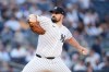 New York Yankees' Carlos Rodón pitches during the first inning of a baseball game against the Chicago White Sox Wednesday, June 17, 2026, in New York. (AP Photo/Frank Franklin II)