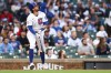 Chicago Cubs' Dansby Swanson watches his home run during the second inning of a baseball game against the Colorado Rockies in Chicago, Wednesday, June 17, 2026. (AP Photo/Jessie Alcheh)