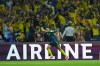 Colombia's Luis Diaz (7) celebrates after scoring his team's second goal during the World Cup Group K soccer match between Uzbekistan and Colombia in Mexico City, Wednesday, June 17, 2026. (AP Photo/Eduardo Verdugo)