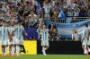 Argentina's Lionel Messi (10) celebrates after scoring his third goal during the World Cup Group J soccer match between Argentina and Algeria in Kansas City, Mo., Tuesday, June 16, 2026. (AP Photo/Ed Zurga)