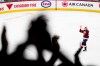 Fans cheer on Montreal Victoire's Maggie Flaherty after she scored an overtime goal against the Ottawa Charge in PWHL playoff action in Laval, Que., on May 16, 2026. THE CANADIAN PRESS/Christopher Katsarov