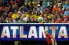 Czechia's Tomas Holes heads the ball during the World Cup Group A soccer match between Czechia and South Africa in Atlanta, Thursday, June 18, 2026. (AP Photo/Erik S. Lesser)