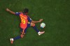Spain's Lamine Yamal controls the ball during the World Cup Group H soccer match against Cape Verde in Atlanta, Monday, June 15, 2026. (AP Photo/Colin Hubbard)