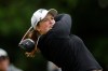 Lottie Woad, of England, watches her tee shot on the fourth hole during the first round of the Meijer LPGA Classic golf tournament, Thursday, June 18, 2026, in Belmont, Mich. (AP Photo/Al Goldis)