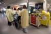 Nurses help a patient walk in the COVID-19 intensive care unit at St. Paul's hospital in downtown Vancouver, Tuesday, April 21, 2020. THE CANADIAN PRESS/Jonathan Hayward