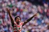 United States' Weston McKennie (8) celebrates after winning the World Cup Group D soccer match against Australia in Seattle, Friday, June 19, 2026. (AP Photo/Manu Fernandez)