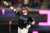 Miami Marlins' Owen Caissie runs the bases after hitting a solo home run during the first inning of a baseball game against the San Francisco Giants, Friday, June 19, 2026, in Miami. (AP Photo/Lynne Sladky)