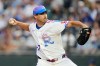 Kansas City Royals starting pitcher Seth Lugo throws during the first inning of a baseball game against the St. Louis Cardinals, Friday, June 19, 2026, in Kansas City, Mo. (AP Photo/Charlie Riedel)