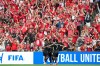 Canada's Jonathan David (10) celebrates his goal with teammates during first half World Cup Group B soccer action against Qatar, in Vancouver, Thursday, June 18, 2026. THE CANADIAN PRESS/Ethan Cairns