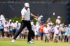 Wyndham Clark celebrates after a birdie on the 13th hole during the second round of the U.S. Open golf tournament at Shinnecock Hills Golf Club in Southampton, N.Y., Friday, June 19, 2026.(AP Photo/Seth Wenig)