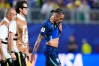 Brazil's Raphinha (11) leaves the pitch during the World Cup Group C soccer match between Brazil and Haiti in Philadelphia, Friday, June 19, 2026. (AP Photo/Petr David Josek)
