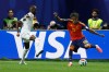 Cabo Verde's Willy Semedo guards Spain's Lamine Yamal during the World Cup Group H soccer match between Spain and Cape Verde in Atlanta, Monday, June 15, 2026. (AP Photo/Erik S. Lesser)