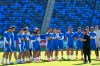 Iranian players listen to head coach Amir Ghalenoei during a training session ahead of their FIFA World Cup match against Belgium in Carson, Calif., Saturday, June 20, 2026. (AP Photo/Andre Penner)