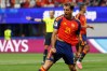 Spain's Mikel Oyarzabal celebrates after scoring during the World Cup Group H soccer match between Spain and Saudi Arabia in Atlanta, Sunday, June 21, 2026. (AP Photo/Erik S.Lesser)
