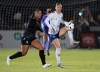 Ottawa Rapid FC's Delaney Baie Pridham (right) receives a pass while pressured by Vancouver Rise's Jessika Cowart during the first half of an NSL semifinal soccer match, in Burnaby, B.C., on Tuesday, Nov. 4, 2025. THE CANADIAN PRESS/Rich Lam