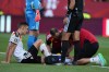 Germany's Nico Schlotterbeck receives treatment following an injury during the World Cup Group E soccer match between Germany and Ivory Coast in Toronto, Saturday, June 20, 2026. (AP Photo/Stephanie Scarbrough)