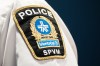 A Montreal police badge is seen during a press conference in Montreal on Wednesday, March 18, 2026. THE CANADIAN PRESS/Christopher Katsarov