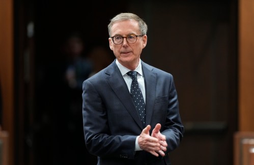Bank of Canada Governor Tiff Macklem waits to appear at the finance committee in Ottawa, Monday, May 4, 2026. THE CANADIAN PRESS/Adrian Wyld