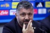 FILE - Italy's head coach Gennaro Gattuso speaks during the press conference ahead of the World Cup playoff final soccer match against Bosnia in Zenica, Bosnia, Monday, March 30, 2026. (AP Photo/Armin Durgut, file)