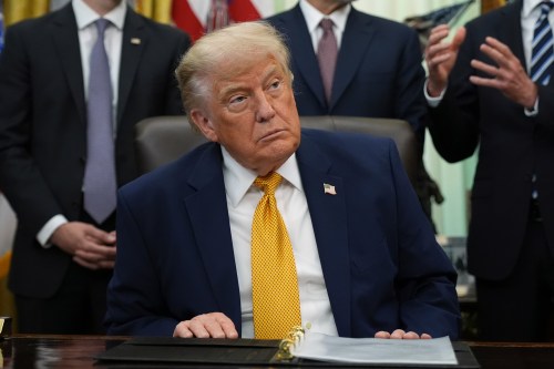 President Donald Trump is in the Oval Office of the White House to sign an executive order on quantum computing on Monday, June 22, 2026, in Washington. (AP Photo/Jacquelyn Martin)