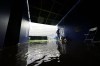 Water floods a tunnel that leads to the field during a weather delay in the World Cup Group I soccer match between France and Iraq in Philadelphia, Monday, June 22, 2026. (AP Photo/Derik Hamilton)