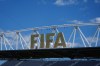 The FIFA signage stands over Toronto stadium, Tuesday, June 23, 2026, in Toronto. (AP Photo/Alexandra Antoniono)