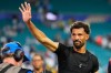 Cape Verde goalkeeper Vozinha waves to supporters following the World Cup Group H soccer match between Uruguay and Cape Verde in Miami Gardens, Fla., Sunday, June 21, 2026. (AP Photo/Rebecca Blackwell)