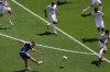 Bosnia's Kerim Alajbegovic (19) scores during the World Cup Group B soccer match between Bosnia and Qatar in Seattle, Wednesday, June 24, 2026. (AP Photo/Maddy Grassy)