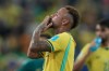 Brazil's Neymar (10) celebrates after the World Cup Group C soccer match between Scotland and Brazil in Miami Gardens, Fla., Wednesday, June 24, 2026. (AP Photo/Lynne Sladky)