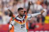 Germany's Deniz Undav celebrates after scoring their second goal during the World Cup Group E soccer match between Germany and Ivory Coast in Toronto, Saturday, June 20, 2026. (AP Photo/Stephanie Scarbrough)
