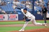 Tampa Bay Rays pitcher Griffin Jax throws during the first inning of a baseball game against the Kansas City Royals Wednesday, June 24, 2026, in St. Petersburg, Fla. (AP Photo/Jason Behnken)