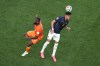 Ecuador's Piero Hincapie (3) heads the ball against Ivory Coast's Franck Kessie (8) during the World Cup Group E soccer match between Ivory Coast and Ecuador in Philadelphia, Sunday, June 14, 2026. (AP Photo/Matt Rourke)