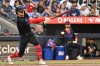 Toronto Blue Jays infielder Ernie Clement (22) hits a ground ball single against the New York Yankees during first inning MLB baseball action in Toronto on Friday, June 12, 2026. THE CANADIAN PRESS/Jon Blacker