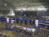 Curtains go up in the west end of Dallas Stadium during the World Cup Group F soccer match between Japan and Sweden in Arlington, Texas, near Dallas, Thursday, June 25, 2026. (AP Photo/Jamie Stengle)
