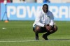 Ivory Coast head coach Emerse Fae watches a training session on the eve of the team's World Cup soccer match against Germany, Friday, June 19, 2026, in Toronto. (AP Photo/Stephanie Scarbrough)