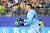 Paraguay goalkeeper Orlando Gill (12) catches the ball during the World Cup Group D soccer match between Paraguay and Australia in Santa Clara, Calif., near San Francisco, Thursday, June 25, 2026. (AP Photo/Eakin Howard)
