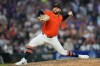 Detroit Tigers pitcher Enmanuel de Jesus throws against the Houston Astros during the ninth inning of a baseball game Friday, June 26, 2026, in Detroit. (AP Photo/Paul Sancya)