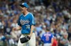 Milwaukee Brewers' Jacob Misiorowski reacts after striking out a Chicago Cubs batter during the sixth inning of a baseball game Friday, June 26, 2026, in Milwaukee. (AP Photo/Aaron Gash)