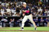 San Diego Padres' Yuki Matsui reacts after the final out of the sixth inning inning of a baseball game against the Los Angeles Dodgers Friday, June 26, 2026, in San Diego. (AP Photo/Derrick Tuskan)