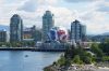 Science World, which has been transformed into a World Cup Trionda soccer ball is seen near BC Place Stadium in Vancouver, British Columbia, Thursday, June 11, 2026, ahead of the World Cup soccer tournament. (AP Photo/Abbie Parr)