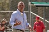 FILE - St. Louis Cardinals president of baseball operations John Mozeliak tosses a ball during a spring training baseball practice Saturday, Feb. 15, 2025, in Jupiter, Fla. (AP Photo/Jeff Roberson, File)