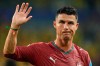 Portugal's Cristiano Ronaldo (7) waves following the World Cup Group K soccer match between Colombia and Portugal in Miami Gardens, Fla., Saturday, June 27, 2026. (AP Photo/Rebecca Blackwell)