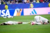 Saudi Arabia players react after the World Cup Group H soccer match between Cape Verde and Saudi Arabia in Houston, Friday, June 26, 2026. (AP Photo/Ashley Landis)