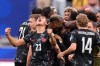 Players of Canada celebrate after Stephen Eustaquio scored the opening goal during a World Cup round of 32 soccer match between South Africa and Canada in Inglewood, Calif., near Los Angeles, Sunday, June 28, 2026. (AP Photo/Mark J. Terrill)