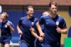 Norway's Sander Berge, center, participates in a training session in Dallas, Monday, June 29, 2026, ahead of his team's FIFA World Cup match against the Ivory Coast. (AP Photo/Tony Gutierrez)