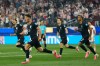 United States' Sebastian Berhalter (14) celebrates scoring his side's second goal against Turkey during the World Cup Group D soccer match in Inglewood, Calif., near Los Angeles, Thursday, June 25, 2026. (AP Photo/Andre Penner)