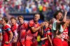 Norway's Erling Haaland applauds at the end of the World Cup Group I soccer match between Norway and France in Foxborough, Mass., near Boston, Friday, June 26, 2026. (AP Photo/Martin Meissner)