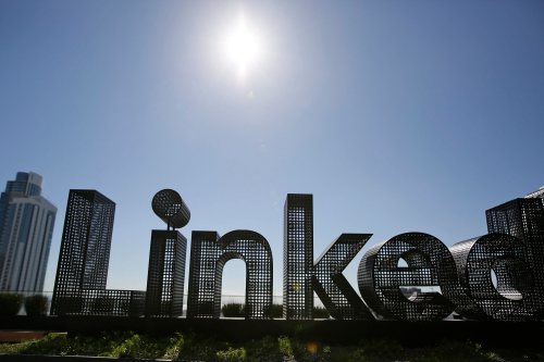 This Sept. 22, 2016, file photo shows a sculpture on a terrace outside the offices of LinkedIn in San Francisco. THE CANADIAN PRESS/AP/Eric Risberg